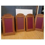 4 SMALL SOLID WOOD STANDING DIVIDERS