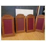 4 SMALL SOLID WOOD STANDING DIVIDERS