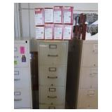 METAL FILE CABINET AND PRINTER INK CARTRIDGES