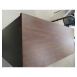 SMALL DESK, SMALL SHELF AND RETRO OFFICE CHAIR