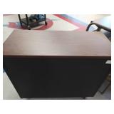 SMALL DESK, SMALL SHELF AND RETRO OFFICE CHAIR