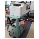 ROLLING CART WITH PRINTER AND TONER