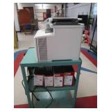 ROLLING CART WITH PRINTER AND TONER