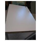 SMALL METAL TABLE AND LIBRARY CART