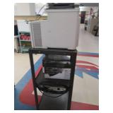 ROLLING CART WITH PRINTER AND CARTRIDGES