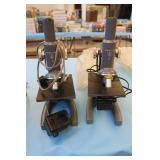 2 BAUSCH AND LOMB MICROSCOPES
