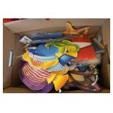 FAKE POINTSETTIAS AND FISH DECOR