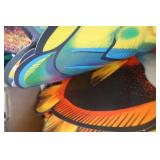 FAKE POINTSETTIAS AND FISH DECOR