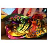 FAKE POINTSETTIAS AND FISH DECOR