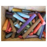 VINTAGE WOODEN BOX WITH CHALK