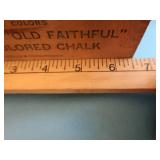 VINTAGE WOODEN BOX WITH CHALK