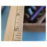 VINTAGE WOODEN BOX WITH CHALK