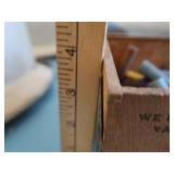 VINTAGE WOODEN BOX WITH CHALK