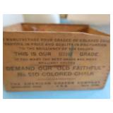 VINTAGE WOODEN BOX WITH CHALK