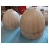 5 VINTAGE MILK GLASS LIGHT SHADES