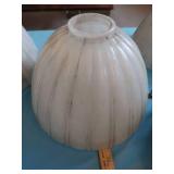 5 VINTAGE MILK GLASS LIGHT SHADES