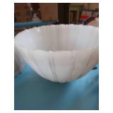 5 VINTAGE MILK GLASS LIGHT SHADES