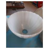 5 VINTAGE MILK GLASS LIGHT SHADES