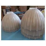 5 VINTAGE MILK GLASS SHADES