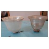 2 UNKNOWN HEAVY GLASS PIECES