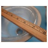 2 UNKNOWN HEAVY GLASS PIECES