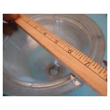 2 UNKNOWN HEAVY GLASS PIECES