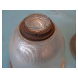 2 UNKNOWN HEAVY GLASS PIECES