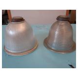 2 UNKNOWN HEAVY GLASS PIECES