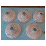 5 MILK GLASS SHADES