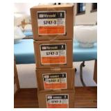 4 BOXES SHALLOW SWITCH AND RECIPROCAL BOX 3-GANG