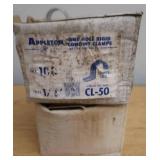 UNOPENED BOXES OF APPLETON CONDUIT CLAMPS