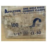 2 UNOPENED BOXES OF  APPLETON CONDUIT CLAMPS