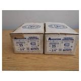 2 BOXES APPLETON THIN WALL CONNECTORS 3/4"