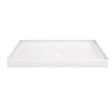 Delta Classic 500 48 in. L x 34 in. W Alcove Shower Pan Base with Center Drain in High Gloss White