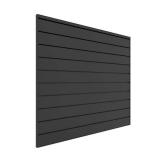 (3) Proslat PVC Slatwall 4 ft. x 4 ft. Charcoal