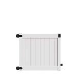 Barrette Outdoor Living Bryce and Washington Series 5 ft. W x 5 ft. H White Vinyl Drive Fence Gate Kit --with Alum post inserts and caps
