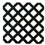 4 ft x 8 ft x 1/8 in Thick Black Vinyl Lattice Panel--2 boxes = 8 pieces