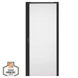 Andersen 36 in. x 80 in. LuminAire Black for Single Entry Door 32 in.-36 in. Universal Handed Aluminum Retractable Screen Door
