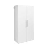 (2) Prepac HangUps Collection Manufactured Wood 4-Shelf Wall Mounted Garage Cabinet in White (36 in. W x 72 in. H x 20 in. D)