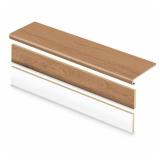 (12) Cap A Tread Essential Oak/Golden Rustic Oak 47 in. L x 12.15 in. W x 42.92 mm T Vinyl Overlay Stair Tread and Reversible Riser Kit