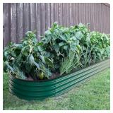 8 ft. x 2 ft. x 1 ft. Galvanized Raised Garden Bed 9-in-1 Planter Box Outdoor, Green