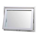 TAFCO WINDOWS 32 in. x 18 in. White Double-Pane Insulated Glass Hinged Vinyl Awning Window with Double Locks and Screen