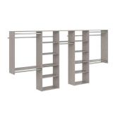 Closet Evolution 120 in. W - 144 in. W Rustic Grey Wood Basic Closet System