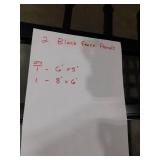 (2) Black Metal Fence Panel