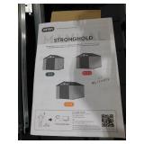 Keter Stronghold 2.0 10 ft. W x 8 ft. D Durable Resin Plastic Storage Shed with Flooring Grey 74 sq. ft.