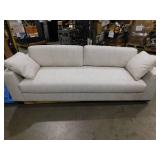 Poly and Bark Capri 99 in. Square Arm 3-Seater Sofa in Bright Ash