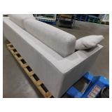 Poly and Bark Capri 99 in. Square Arm 3-Seater Sofa in Bright Ash