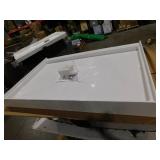 Delta Classic 500 48 in. L x 34 in. W Alcove Shower Pan Base with Center Drain in High Gloss White