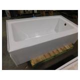 Delta Classic 500 60 in. x 32 in. Alcove Deep Soaking Bathtub with Right Drain in High Gloss White