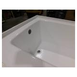 Delta Classic 500 60 in. x 32 in. Alcove Deep Soaking Bathtub with Left Drain in High Gloss White